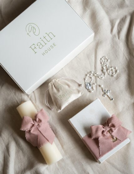 kit rosa primera comunión / confirmación