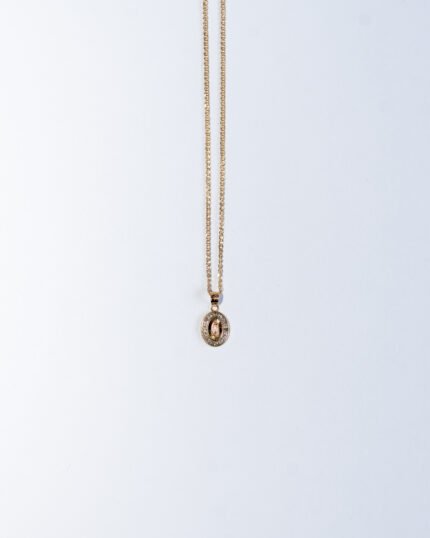 collar medalla virgen ovalada chica